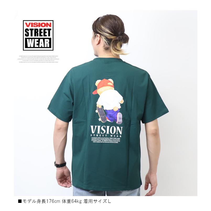 ユニセックス　くま　テディベア　ストリート　バックプリント　Tシャツ 楽天市場】VISION STREET WEAR ビジョンストリートウェアー テディベア