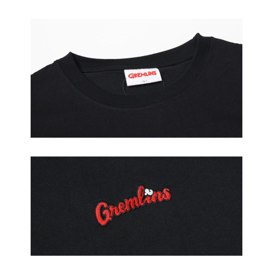 GREMLINES グレムリン ポップコーン プリント サガラ刺繍 半袖Tシャツ