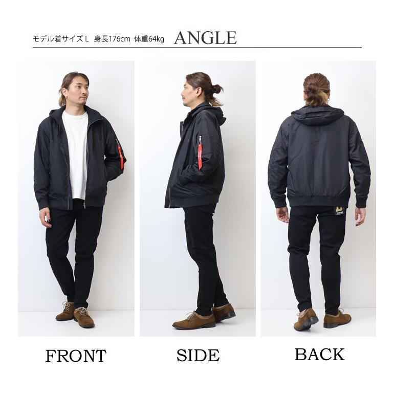 NATURAL STORY 薄中綿 フーデッドリブジャケット ブルゾン メンズ