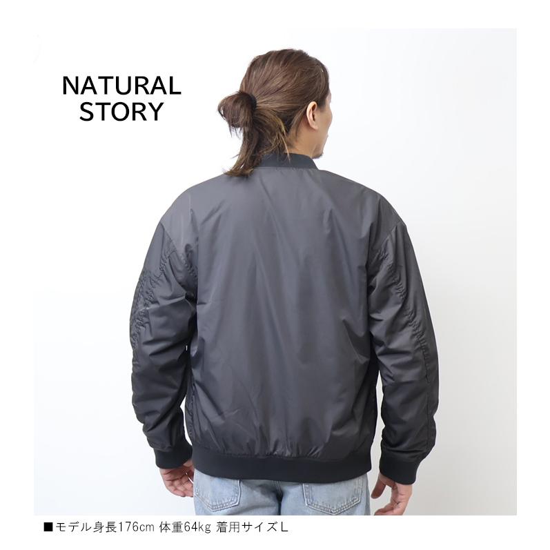 NATURAL STORY 身頃裏ボア MA-1ジャケット ブルゾン アウター メンズ