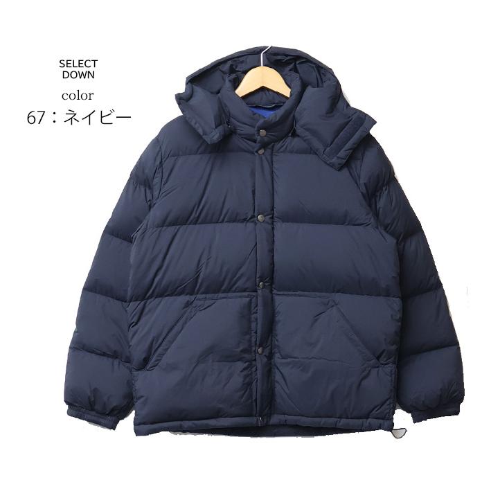 SELECT DOWN グースダウンジャケット フード脱着 アウター メンズ 送料