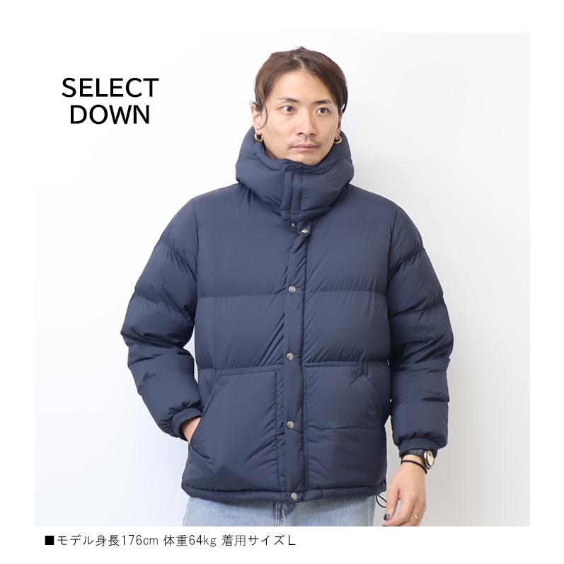SELECT DOWN グースダウンジャケット フード脱着 アウター メンズ 送料