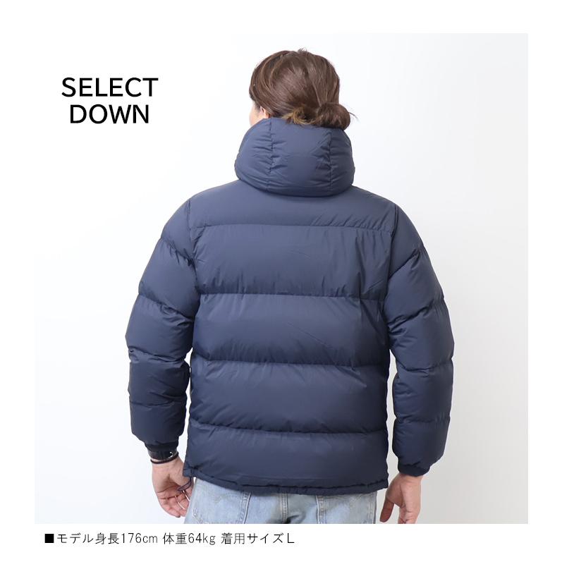 SELECT DOWN グースダウンジャケット フード脱着 アウター メンズ 送料