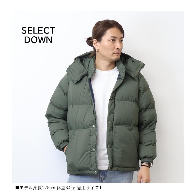 SELECT DOWN グースダウンジャケット フード脱着 アウター メンズ 送料