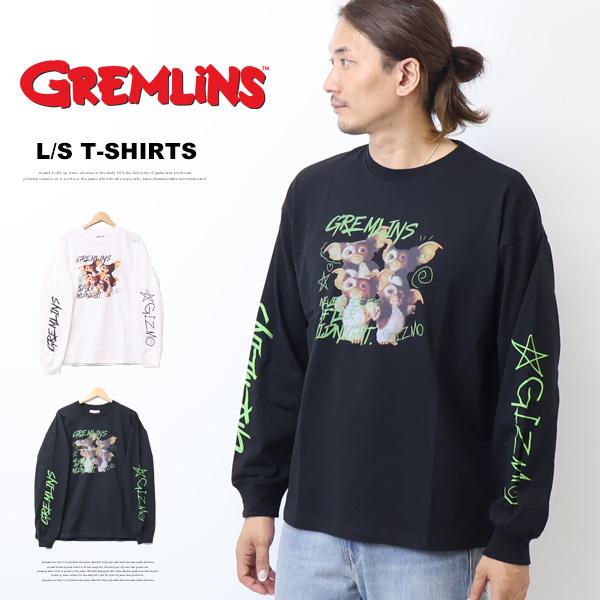 GREMLINES グレムリン ギズモ ラクガキプリント 長袖Tシャツ 長T ロンT