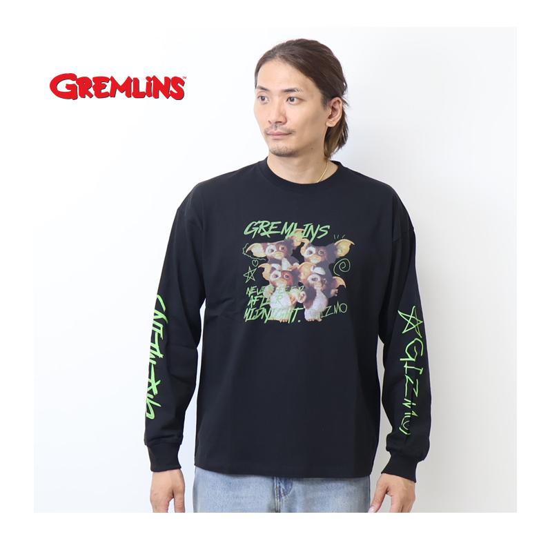 GREMLINES グレムリン ギズモ ラクガキプリント 長袖Tシャツ 長T