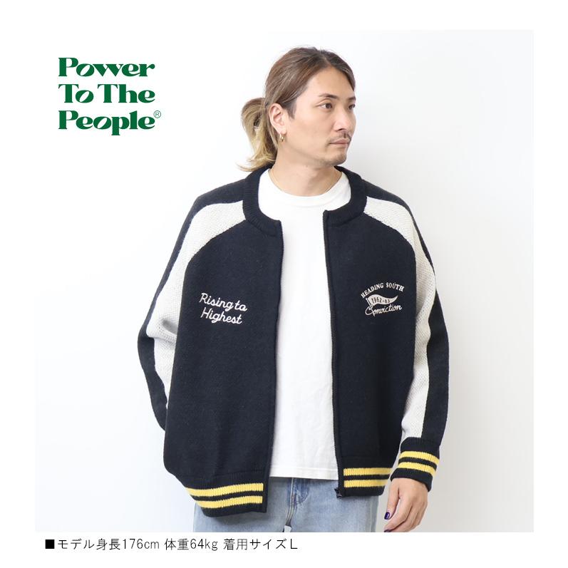 Power to the People ブラックスカジャン　L POWER TO THE PEOPLE（パワートゥーザピープル） パワートゥザピープル