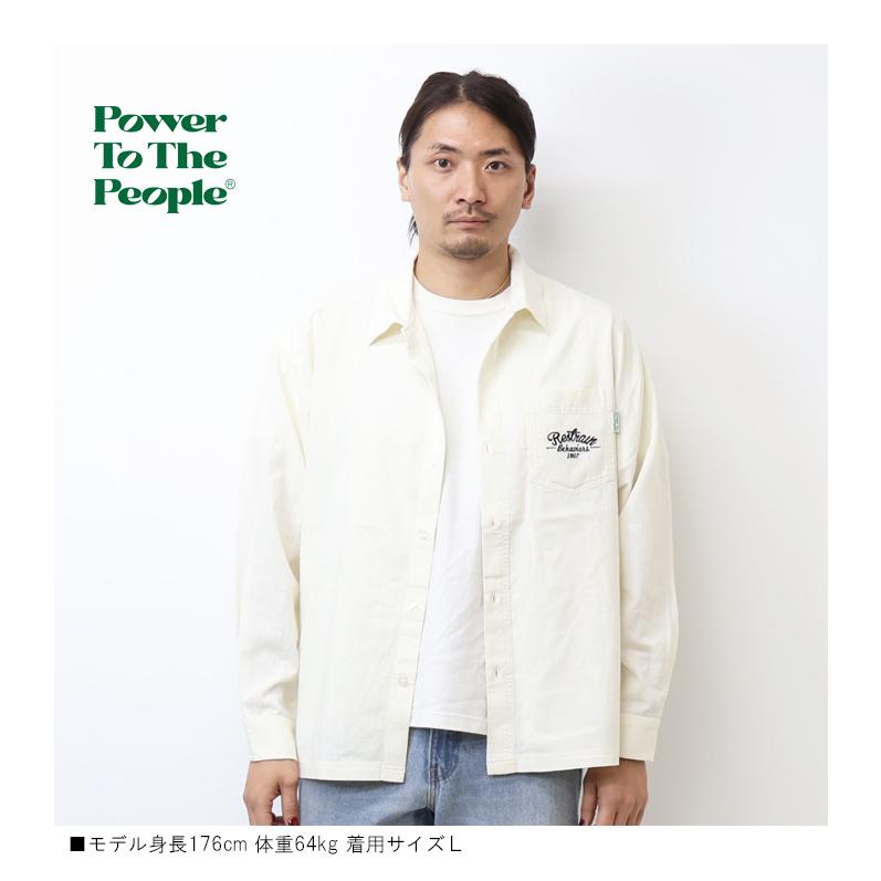 ブ*ム様 Product Twelve 鷲刺繍 アイボリー 長袖シャツ POWER TO THE PEOPLE（パワートゥーザピープル） パワートゥザピープル