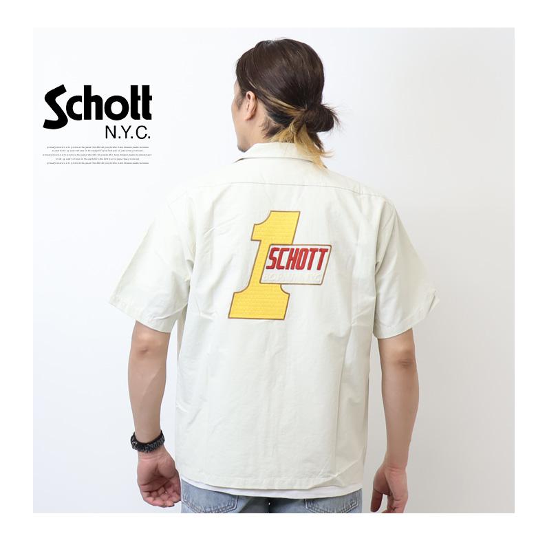 Schott N.Y.C（ショット） Schott 刺繍 ワークシャツ ボーン イン