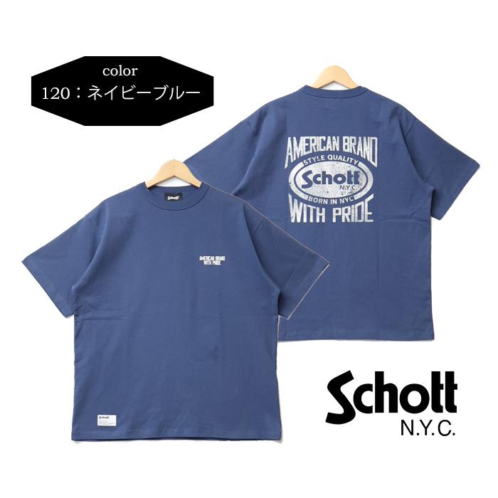 Schott N.Y.C（ショット） Schott プリント 半袖Tシャツ アメリカン