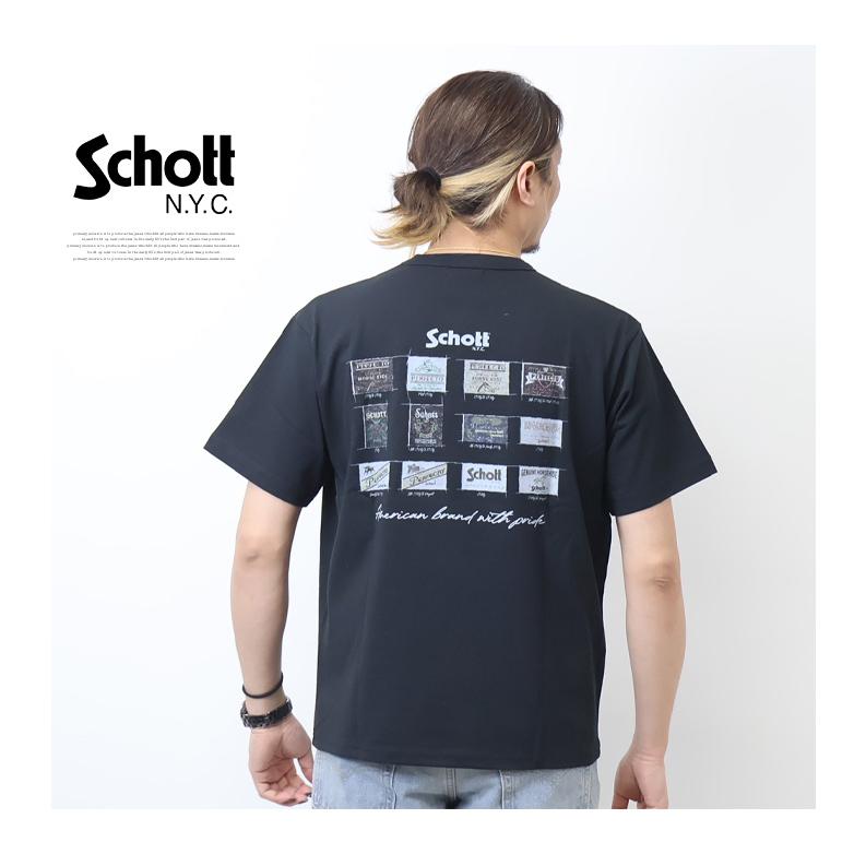 Schott N.Y.C（ショット） Schott プリント 半袖Tシャツ アーカイブ
