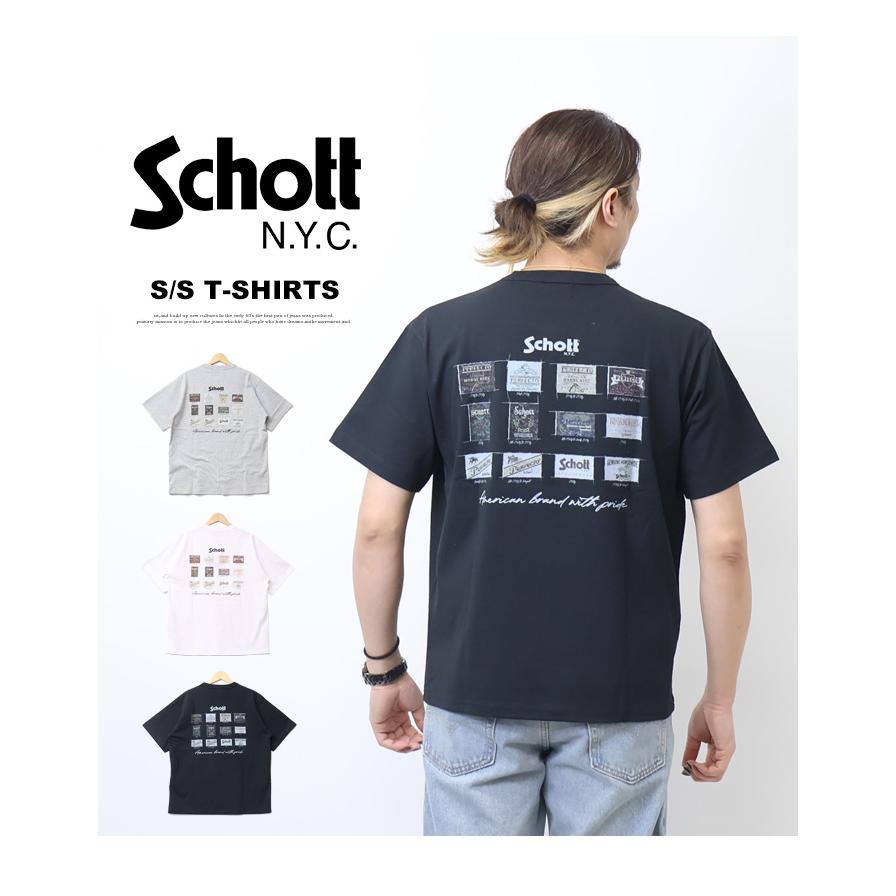 Schott N.Y.C（ショット） Schott プリント 半袖Tシャツ アーカイブ