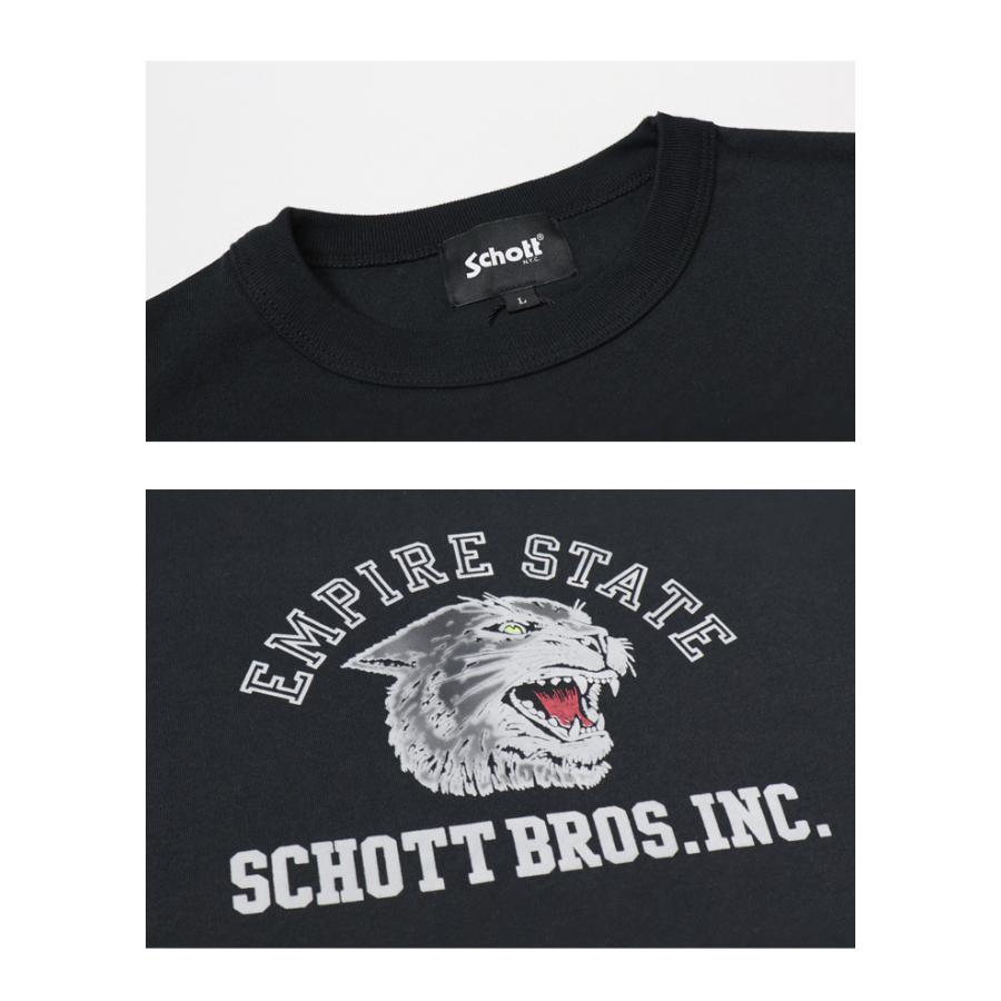 Schott N.Y.C（ショット） Schott プリント 半袖Tシャツ カラー