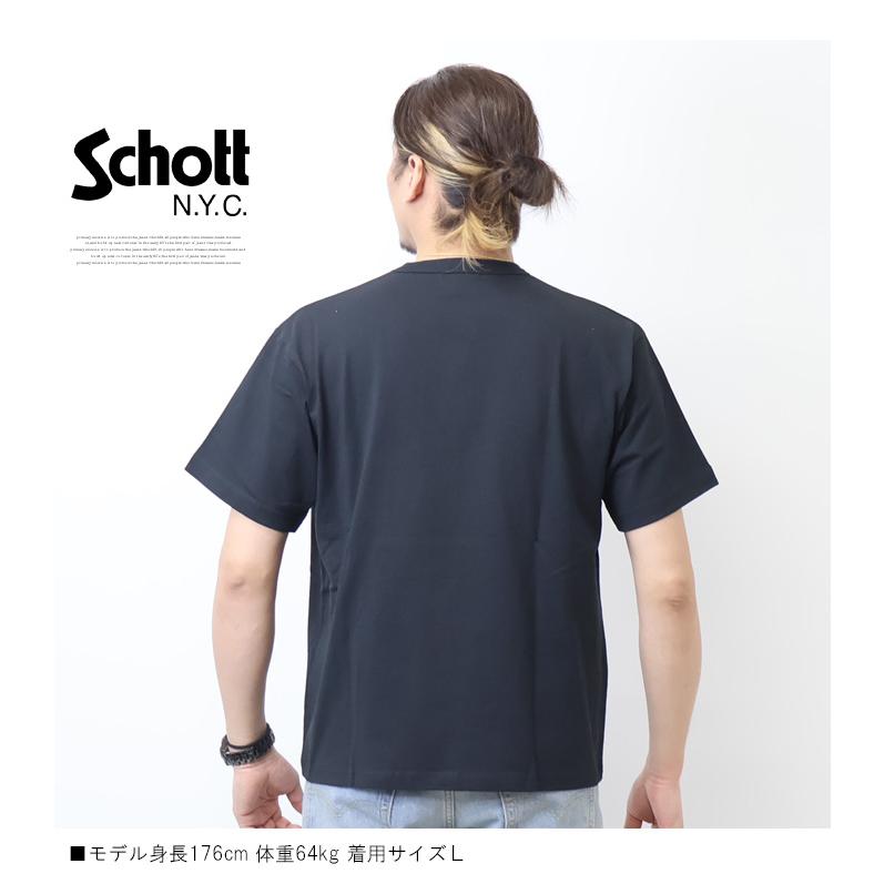 Schott N.Y.C（ショット） Schott プリント 半袖Tシャツ カラー