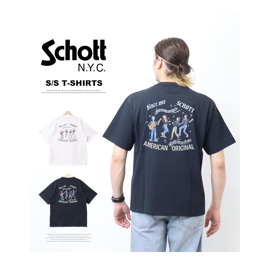 Schott N.Y.C（ショット） Schott プリント 半袖Tシャツ セッション 半
