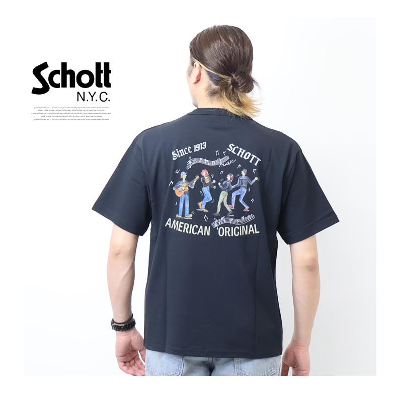 Schott N.Y.C（ショット） Schott プリント 半袖Tシャツ セッション 半
