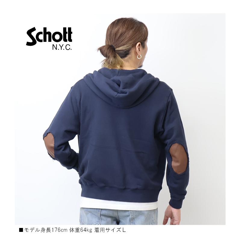 Schott N.Y.C（ショット） Schott レザー エルボーパッチ ジップ