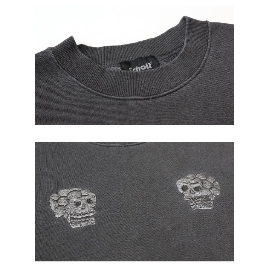 Schott N.Y.C（ショット） Schott ピグメント加工 クルーネック