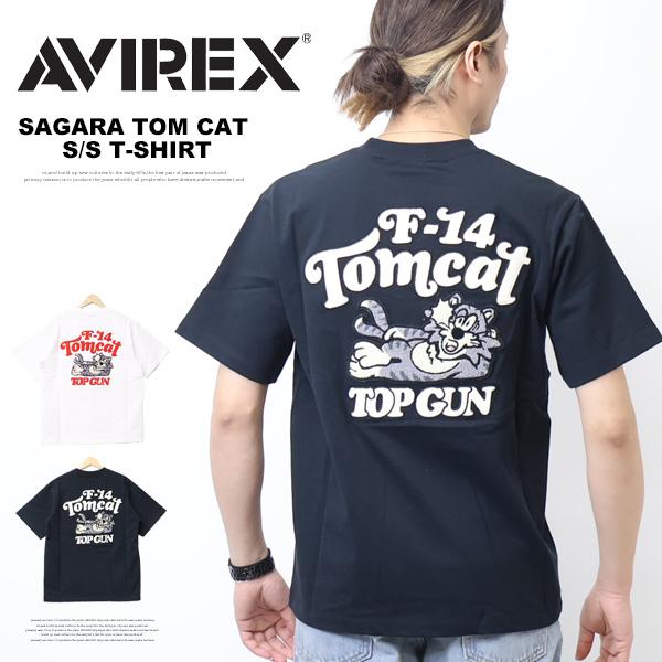 AVIREX（アヴィレックス） SAGARA TOM CAT 半袖Tシャツ サガラ刺繍