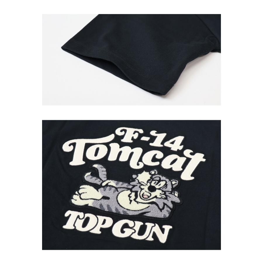 AVIREX（アヴィレックス） SAGARA TOM CAT 半袖Tシャツ サガラ刺繍