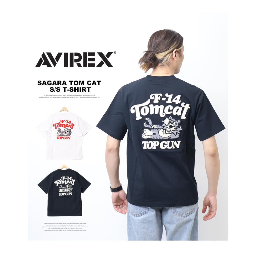 AVIREX アビレックス SAGARA TOM CAT 半袖Tシャツ AVIREX アヴィレックス SAGARA TOM CAT 半袖Tシャツ サガラ刺繍