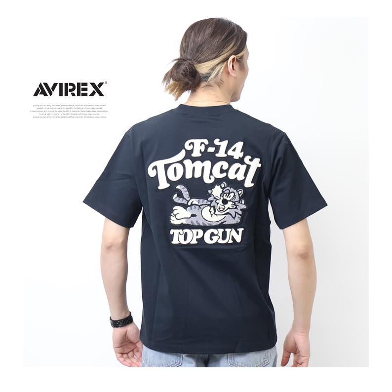 AVIREX（アヴィレックス） SAGARA TOM CAT 半袖Tシャツ サガラ刺繍