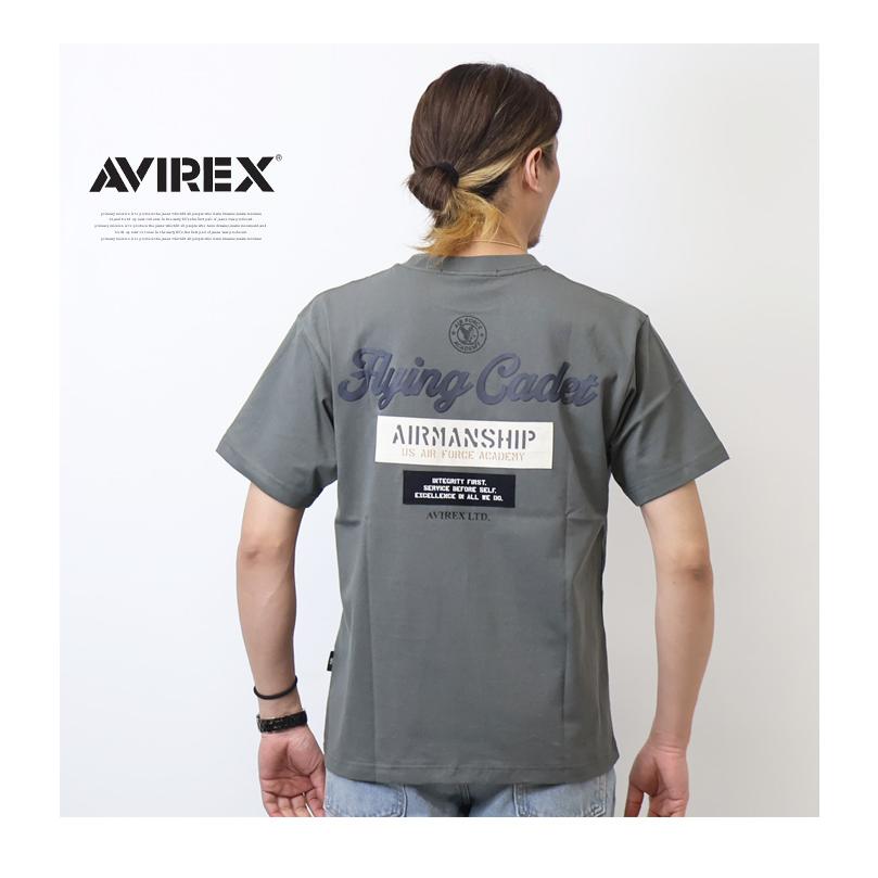 AVIREX（アヴィレックス） プリント シーチングパッチ 半袖Tシャツ