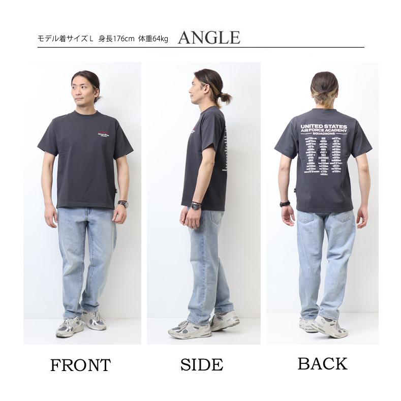 AVIREX（アヴィレックス） 刺繍 プリント 半袖Tシャツ USAFA SQUADRONS