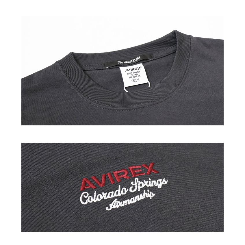 AVIREX アヴィレックス 刺繍 プリント 半袖Tシャツ USAFA