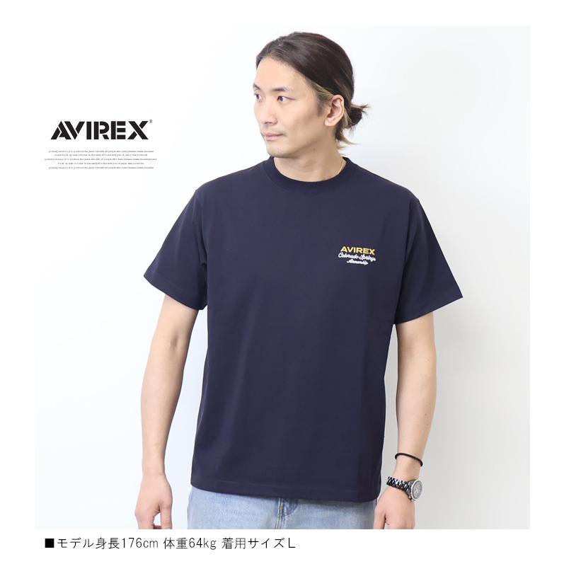 AVIREX（アヴィレックス） 刺繍 プリント 半袖Tシャツ USAFA SQUADRONS