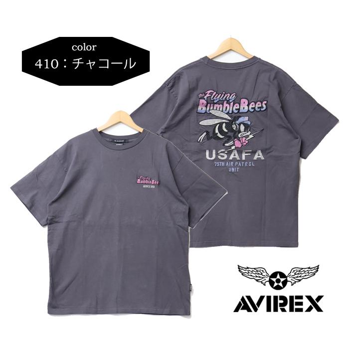 AVIREX アヴィレックス フェイドウォッシュ 刺繍 半袖Tシャツ