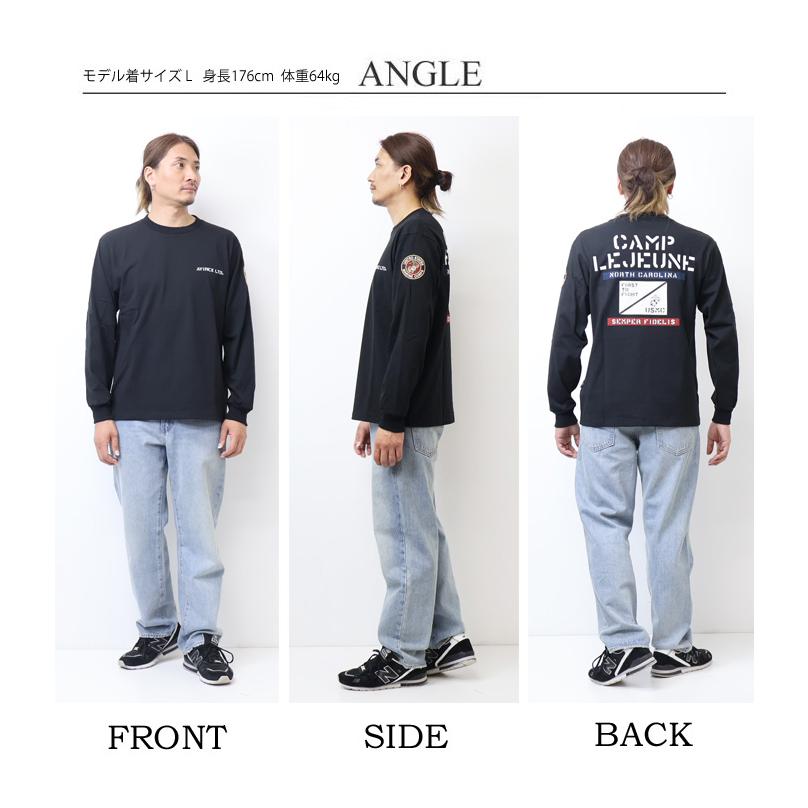 AVIREX（アヴィレックス） キャンプレジューン パッチ 長袖Tシャツ