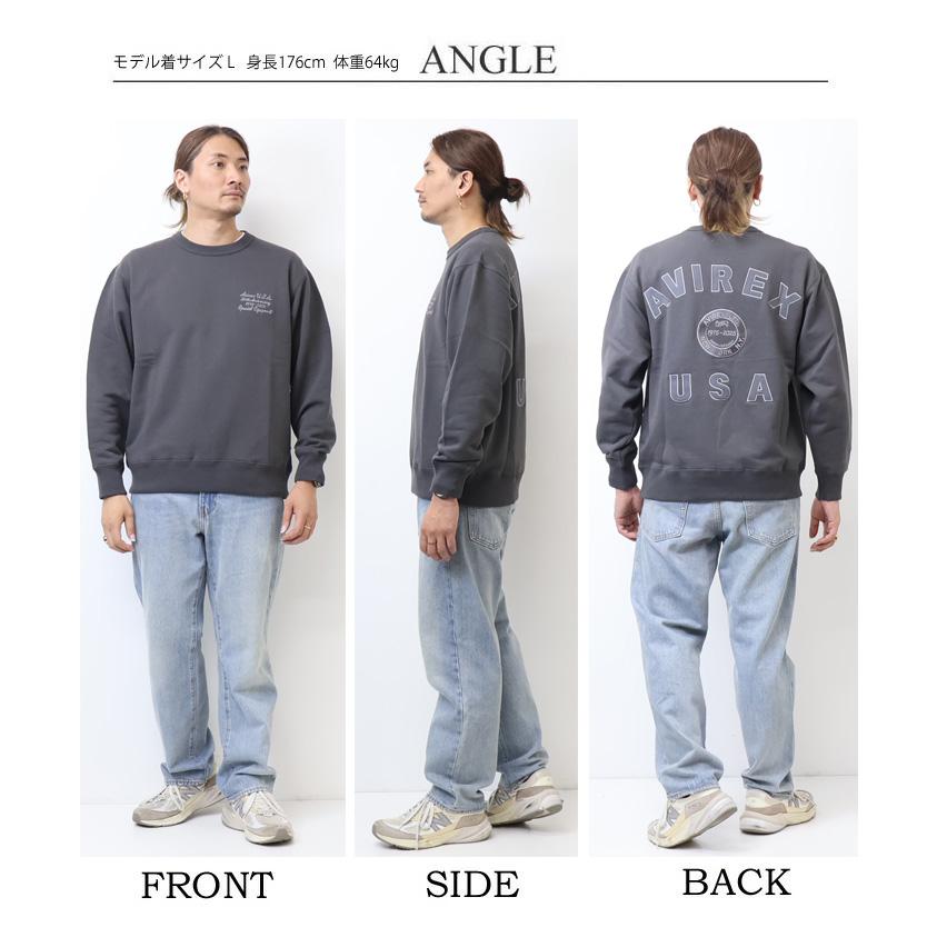 【レアサイズ】AVIREX　スウェットブルゾン　ベトナム　グレー AVIREX（アヴィレックス） 50周年モデル バーシティロゴ クルーネック