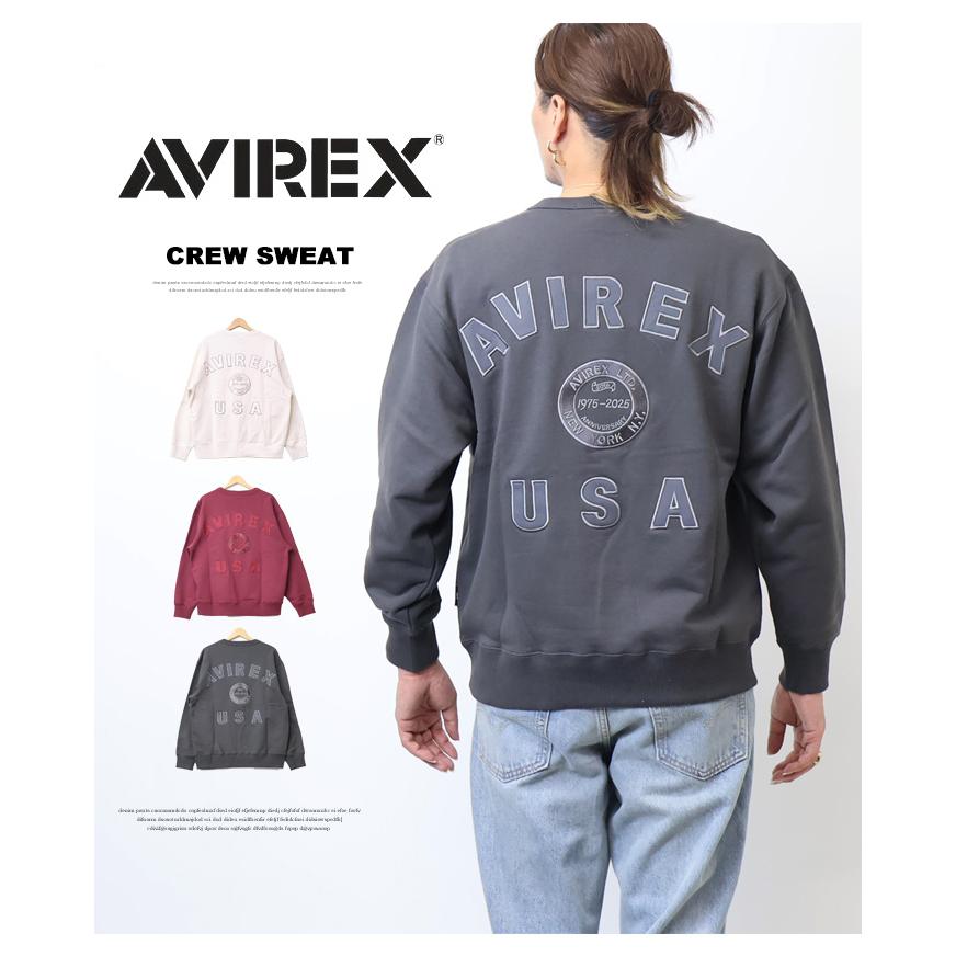 AVIREX（アヴィレックス） 50周年モデル バーシティロゴ クルーネック