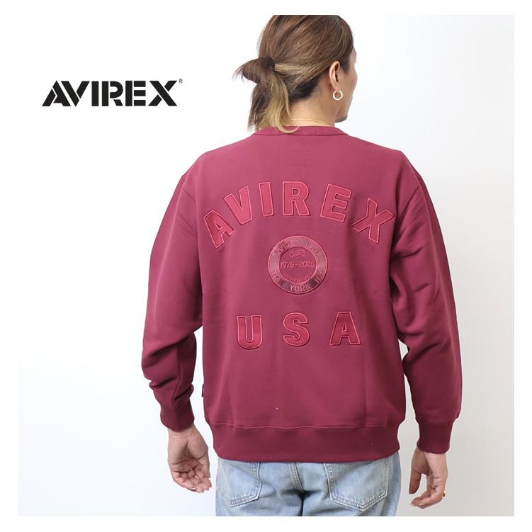 AVIREX（アヴィレックス） 50周年モデル バーシティロゴ クルーネック 