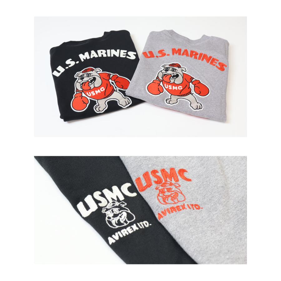 AVIREX（アヴィレックス） クルーネックスウェット USMC BULLDOG
