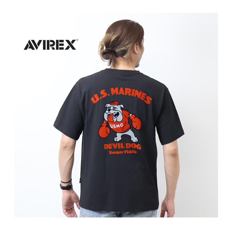 国内発送☆AVIREX☆USMC BULLDOG T-SHIRT USMC BULLDOG T-SHIRT / ブルドック 半袖Tシャツ | AVIREX