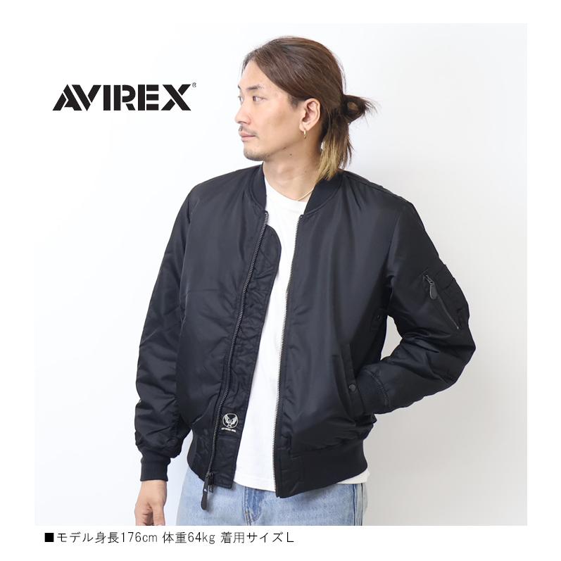 AVIREX FLYING TIGERS MA-1 フライトジャケット 黒 F AVIREX アヴィレックス ウォッシュド MA-1ジャケット FLYING