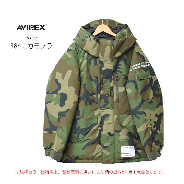AVIREX　パフジャケット　M 迷彩 AVIREX（アヴィレックス） TYPE ECWCS カスタム ダウンジャケット