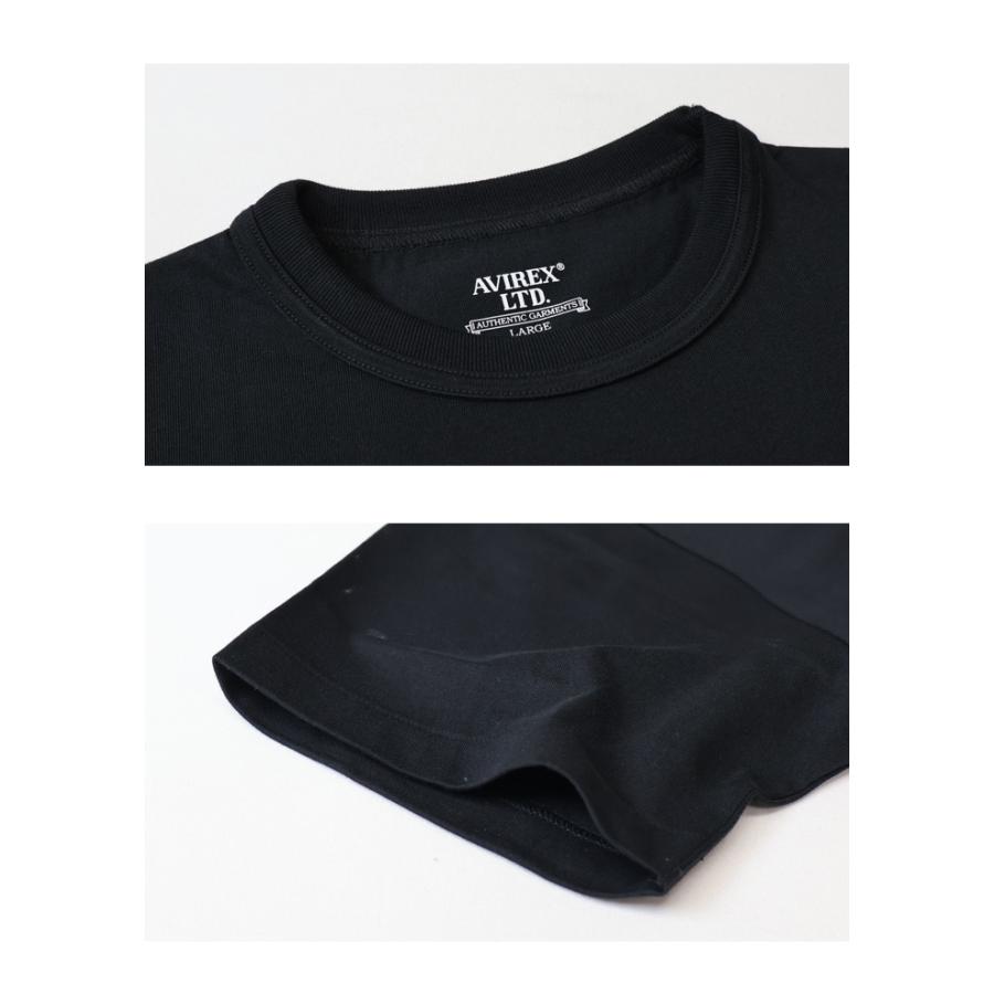 AVIREX（アヴィレックス） クルーネック 半袖Tシャツ パック入り 無地