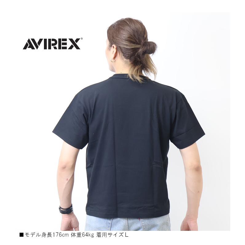 AVIREX（アヴィレックス） ヘンリーネック 半袖Tシャツ パック入り