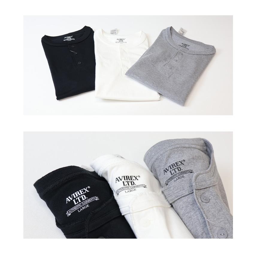 AVIREX（アヴィレックス） ヘンリーネック 半袖Tシャツ パック入り