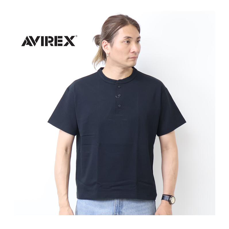 AVIREX（アヴィレックス） ヘンリーネック 半袖Tシャツ パック入り