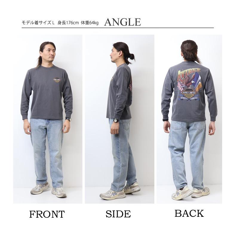 AVIREX（アヴィレックス） EAGLE イーグルプリント 長袖Tシャツ メンズ