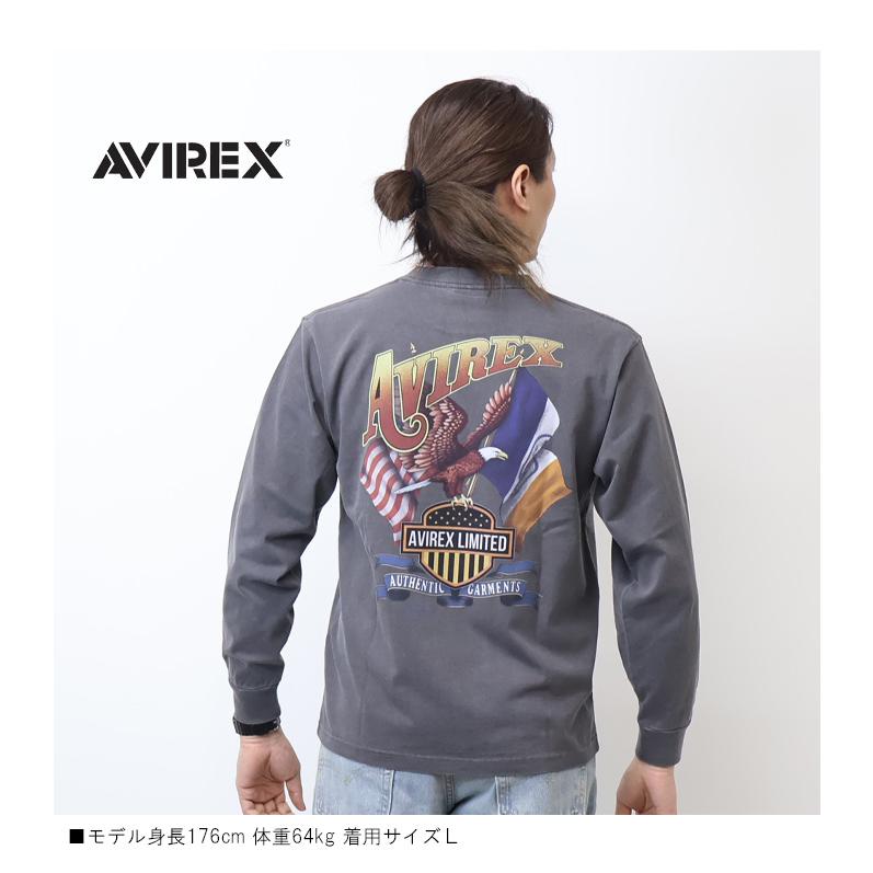 AVIREX（アヴィレックス） EAGLE イーグルプリント 長袖Tシャツ メンズ