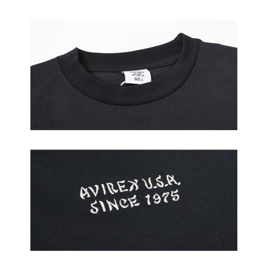 AVIREX（アヴィレックス） 長袖Tシャツ スーベニア刺繍 DRAGON CHERRY