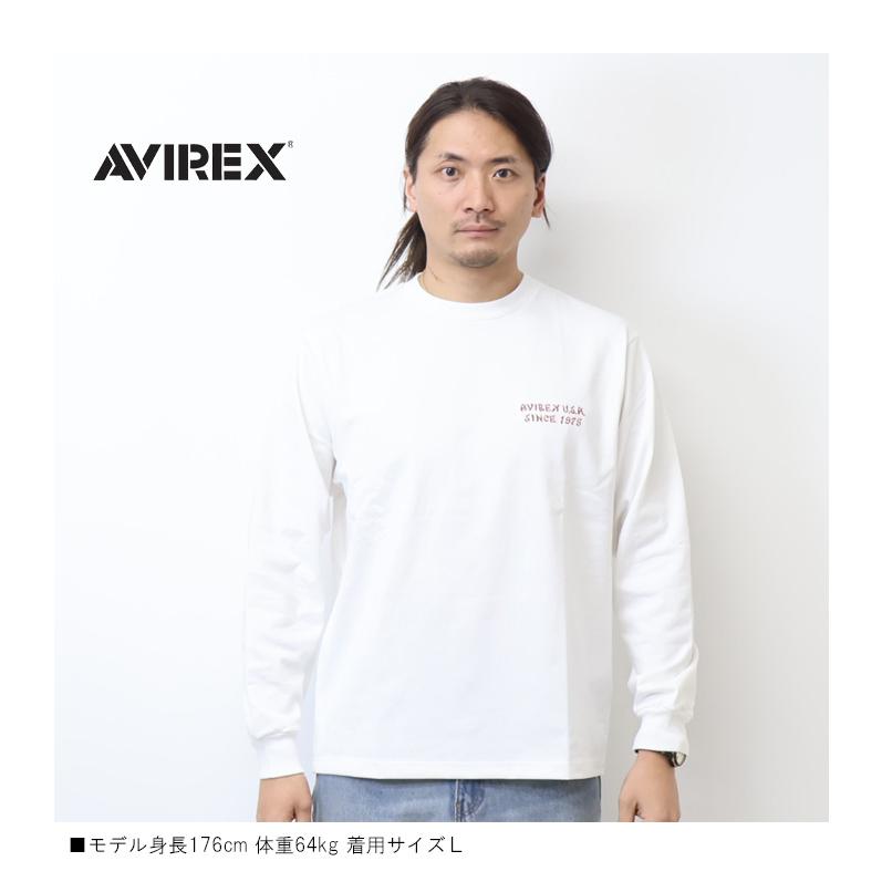 AVIREX（アヴィレックス） 長袖Tシャツ スーベニア刺繍 DRAGON CHERRY