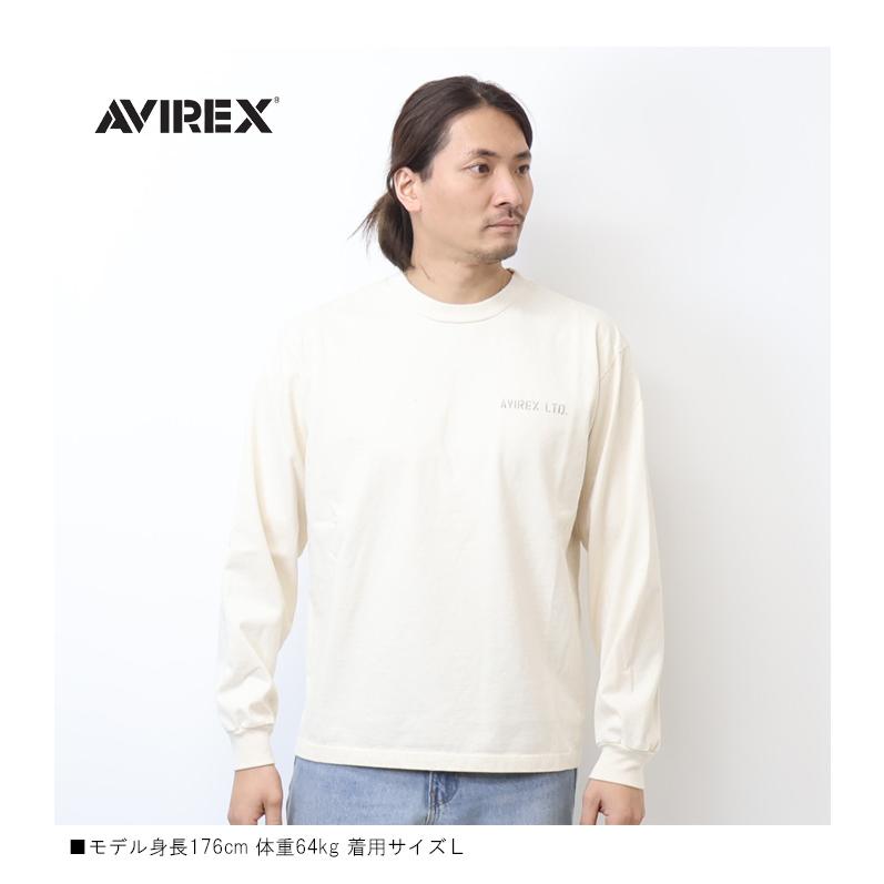 AVIREX（アヴィレックス） ステンシルプリント 長袖Tシャツ メンズ