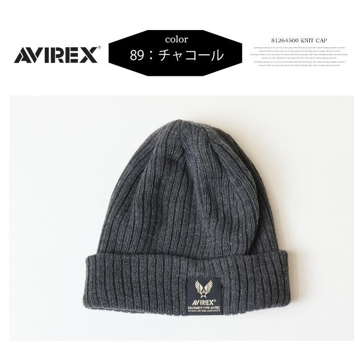 AVIREX（アヴィレックス） ネームタグ ニットキャップ ニット帽 帽子