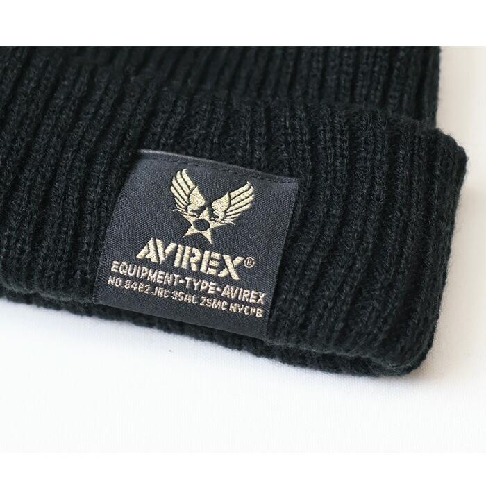 AVIREX（アヴィレックス） ネームタグ ニットキャップ ニット帽 帽子